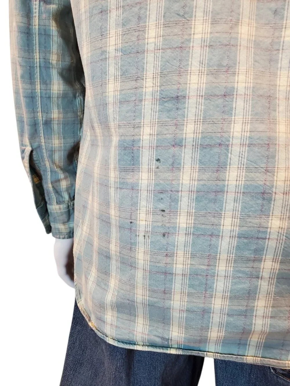 RRL Double RL Ralph Lauren Plaid Button-Down Shirt Men's 100% Cotton Vintage